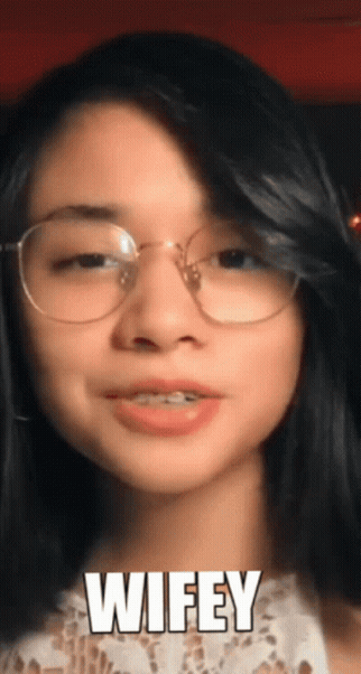 Woman With Glasses Saying Wifey GIF