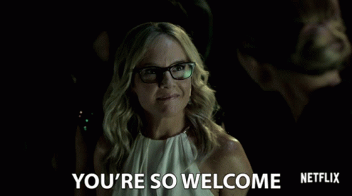 Woman With Glasses Saying Youre Welcome Netflix GIF