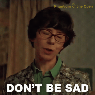 Woman With Glasses Says Don't Be Sad GIF