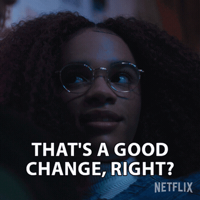 Woman With Glasses Says Good Change Right Netflix GIF