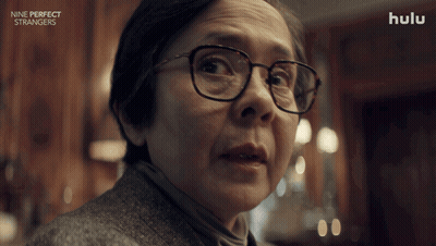 Woman With Glasses Says I Beg Your Pardon Hulu Ad GIF