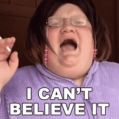 Woman With Glasses Says I Can't Believe It GIF