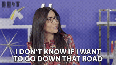 Woman With Glasses Says I Don't Know If I Want To Go Down That Road GIF