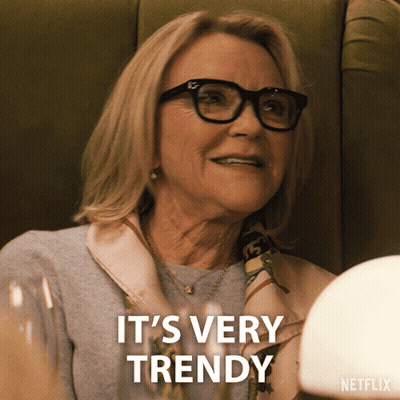 Woman With Glasses Says It's Very Trendy Netflix GIF