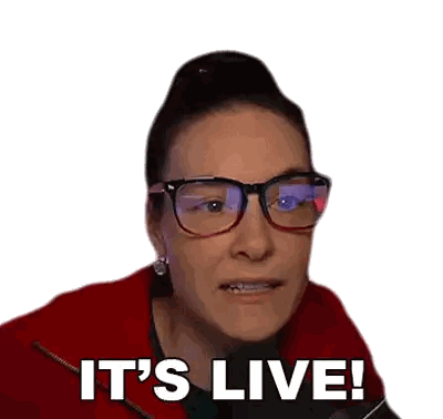 Woman With Glasses Says Its Live Sticker