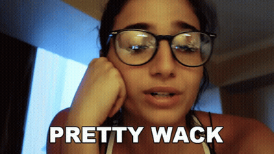 Woman With Glasses Says Pretty Wack GIF