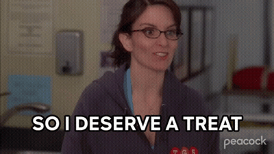 Woman With Glasses Says So I Deserve A Treat On Peacock GIF