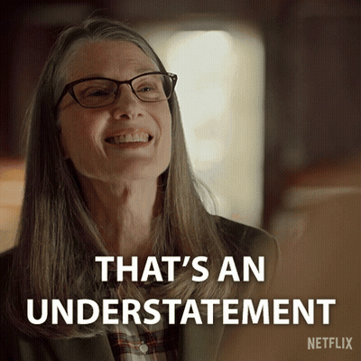 Woman With Glasses Says That's An Understatement On Netflix GIF