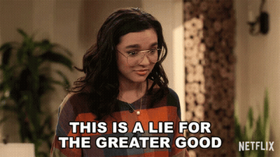 Woman With Glasses Says This Lie For Greater Good Netflix GIF