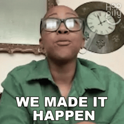 Woman With Glasses Says We Made It Happen GIF