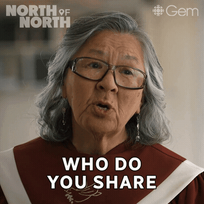 Woman With Glasses Says Who Do You Share North Of North GIF