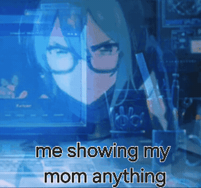 Woman With Glasses Showing Mom GIF