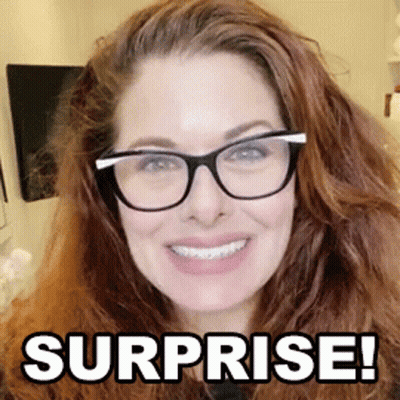 Woman With Glasses Surprised GIF