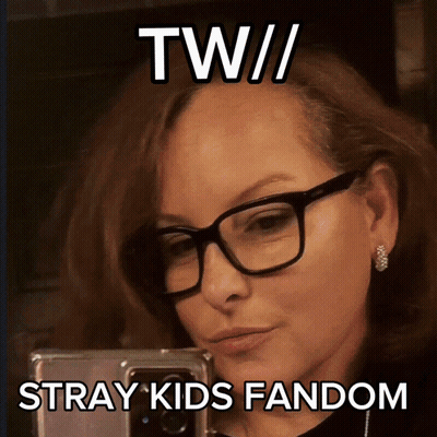 Woman With Glasses Taking Selfie Saying Tw Stray Kids Fandom GIF
