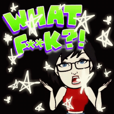 Woman With Glasses What F***K? GIF