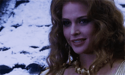 Woman With Gold Necklace Close Up GIF