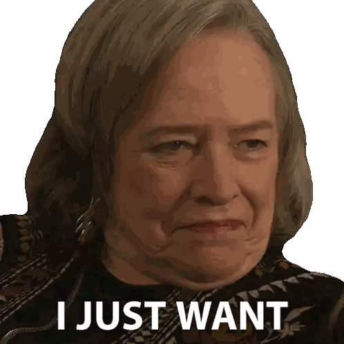 Woman With Gray Hair Making Face Sticker