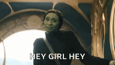 Woman With Green Face Saying Hey Girl Hey GIF