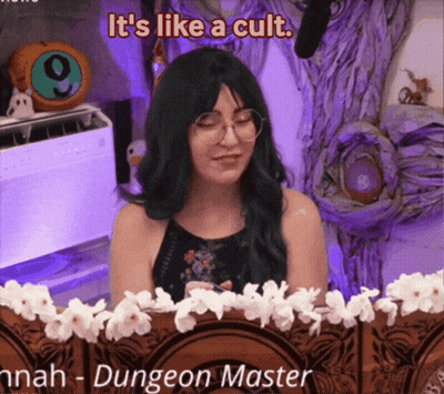 Woman with Green Hair and Glasses Says Cult