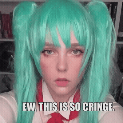 Woman With Green Hair Ew This Is So Cringe GIF