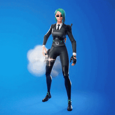 Woman With Green Hair Holding Gun GIF