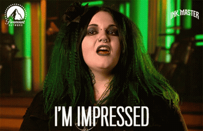 Woman With Green Hair Says I'm Impressed GIF
