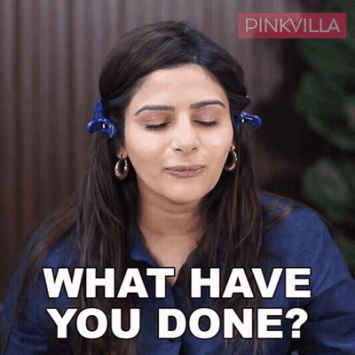 Woman With Hair Clips Asking What Have You Done GIF