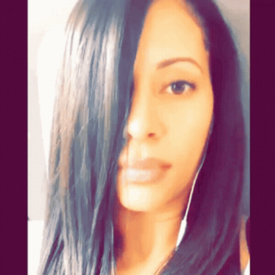 Woman With Hair Covering Half Face GIF