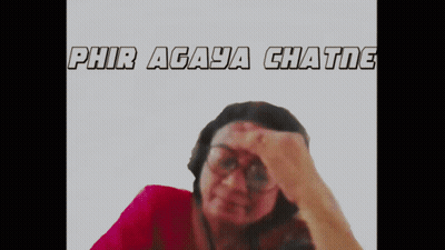 Woman With Hand On Forehead Saying Phir Agaya Chatne GIF