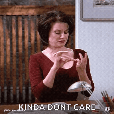 Woman With Hands On Face Saying Kinda Dont Care GIF