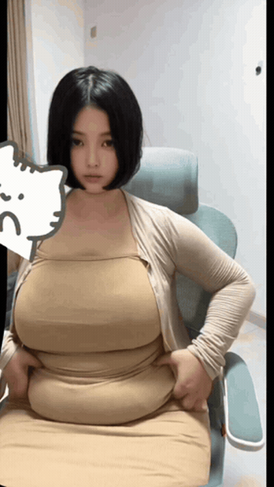 Woman With Hands On Hips And Hello Kitty Sticker GIF