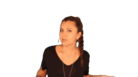 Woman With Hands On Hips In Black Shirt Sticker