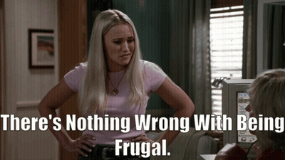 Woman With Hands On Hips Saying There's Nothing Wrong With Being Frugal GIF
