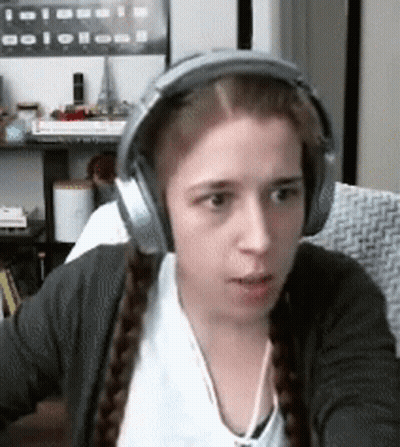 Woman With Headphones GIF