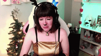 Woman With Headphones And Bell GIF