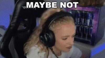 Woman With Headphones And Microphone At Computer GIF