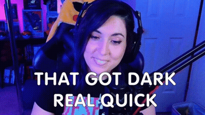 Woman With Headphones At Microphone That Got Dark Real Quick GIF