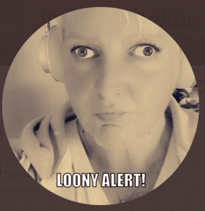 Woman With Headphones Saying Loony Alert GIF