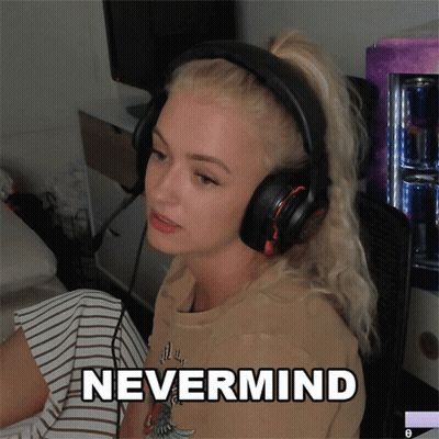 Woman With Headphones Saying Nevermind GIF