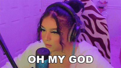 Woman With Headphones Saying Oh My God GIF
