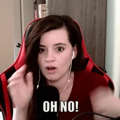 Woman With Headphones Saying Oh No Into Microphone GIF