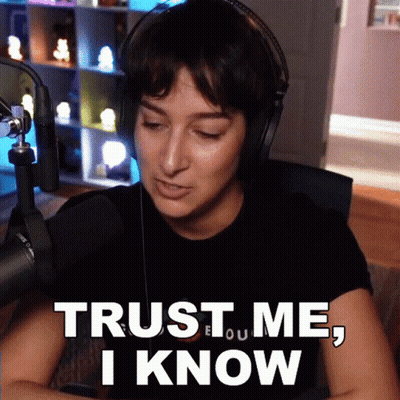 Woman With Headphones Saying Trust Me I Know GIF