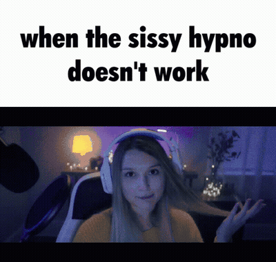 Woman With Headphones Says Sissy Hypno Doesn't Work GIF