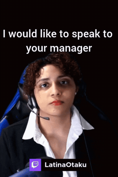 Woman With Headset Saying I Would Like To Speak To Your Manager GIF