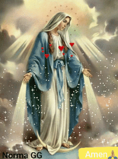 Woman With Hearts And Amen GIF