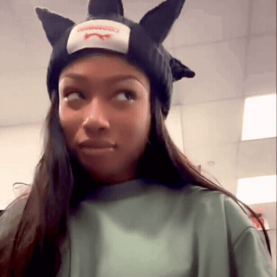 Woman With Hello Kitty Hat GIF