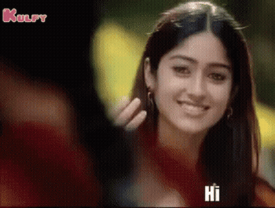Woman With Hi On Face GIF