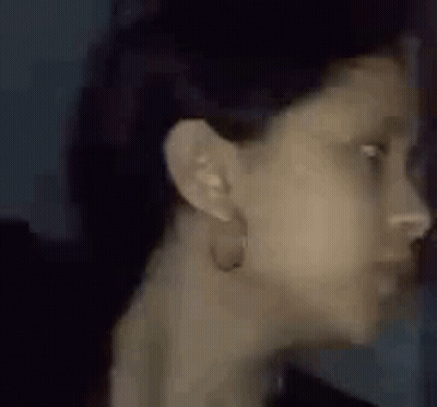 Woman With Hoop Earrings Close Up GIF
