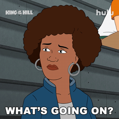 Woman With Hoop Earrings Saying What's Going On GIF