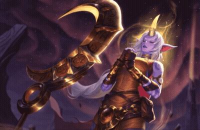 Woman With Horn Holding Spear And Numbers GIF